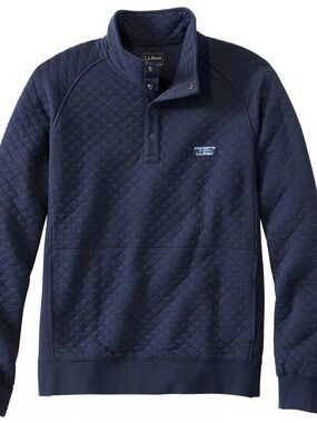 Men's Quilted Sweatshirt, Mockneck Mens M Tall nwot
